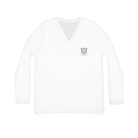 Team Bite Club (FEAR Academy) Women's Long Sleeve V-neck Shirt (AOP)