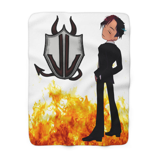 Cassandra Featherstone x Spookacola 'Kit Kat' (Discordia University) Sherpa Fleece Blanket