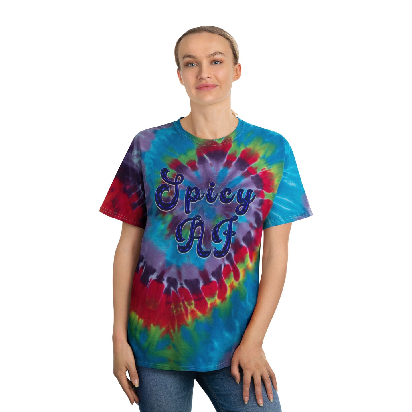 Aubrey's Spicy AF Tie-Dye Tee, Spiral
