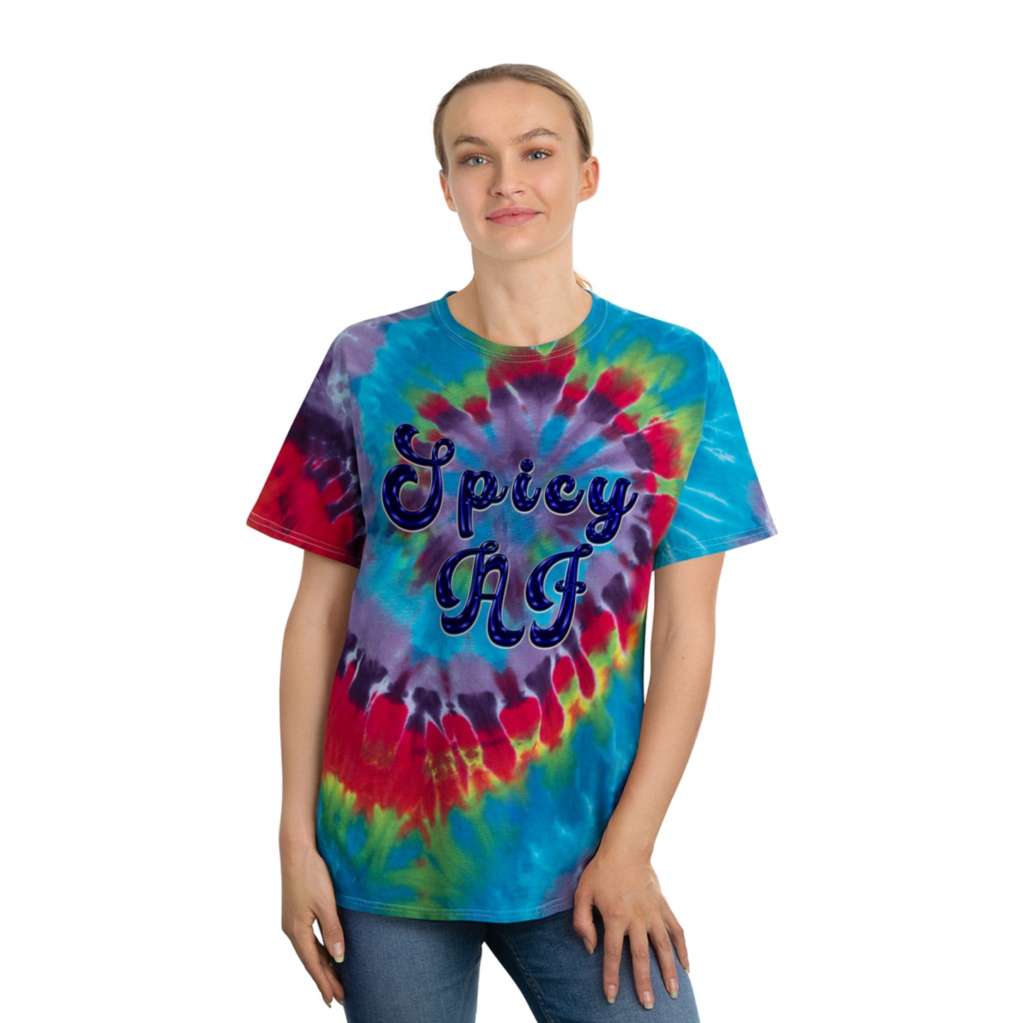 Aubrey's Spicy AF Tie-Dye Tee, Spiral