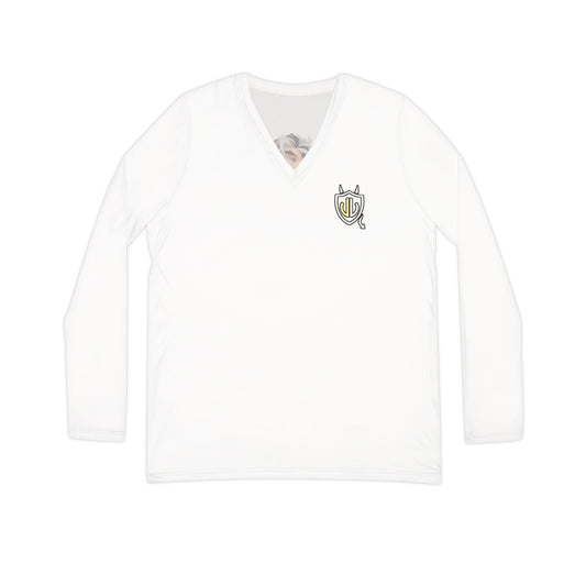 Cassandra Featherstone x Phantom Dame 'Salem' (Discordia University) Women's Long Sleeve V-neck Shirt (AOP)