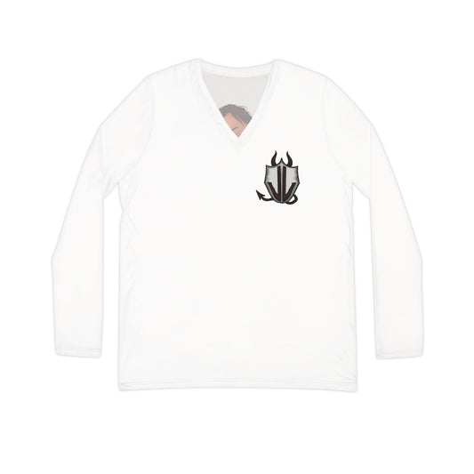 Cassandra Featherstone x Spookacola 'Kit Kat' Women's Long Sleeve V-neck Shirt (AOP)