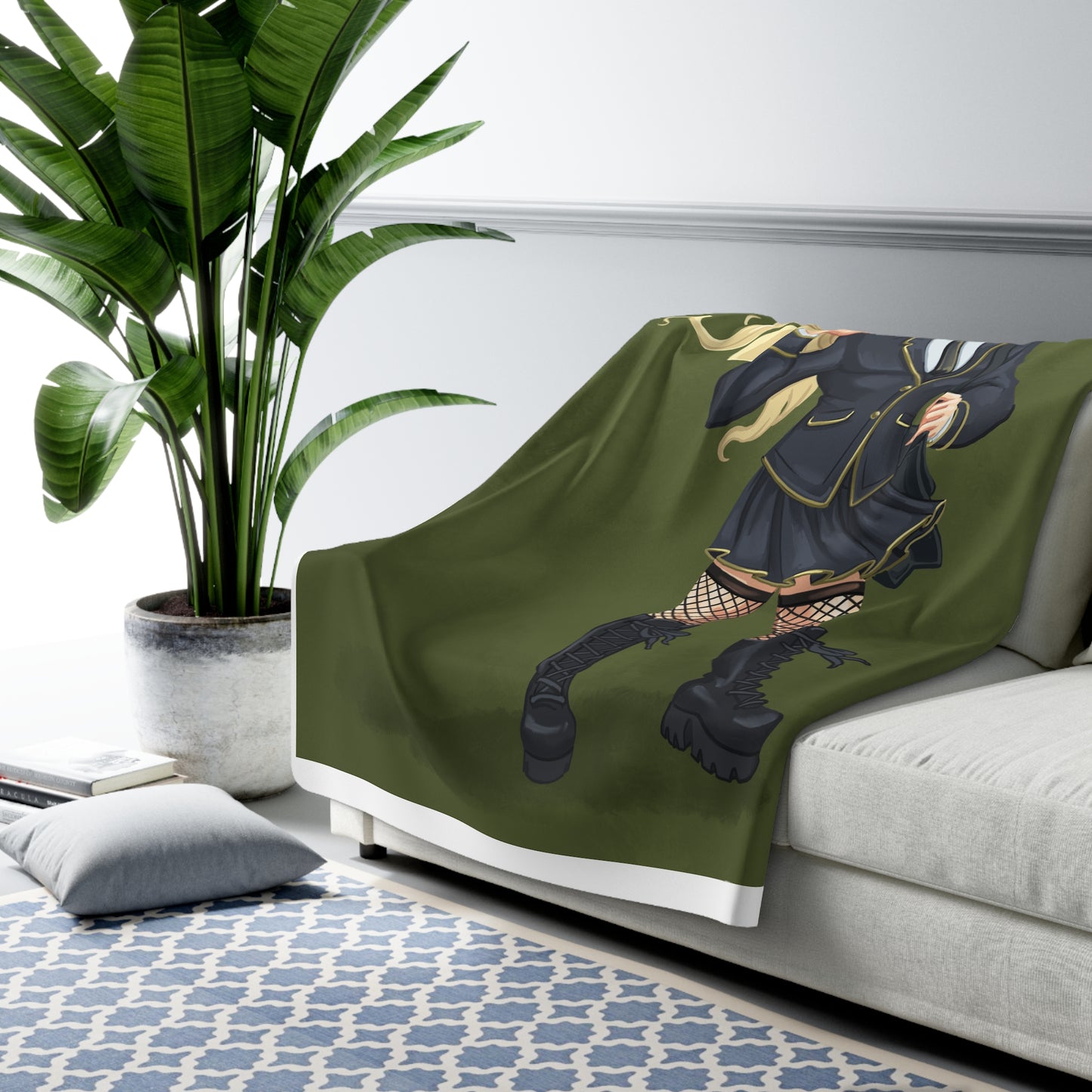 Cassandra Featherstone x Phantom Dame 'Xerxes' (Discordia University) Sherpa Fleece Blanket