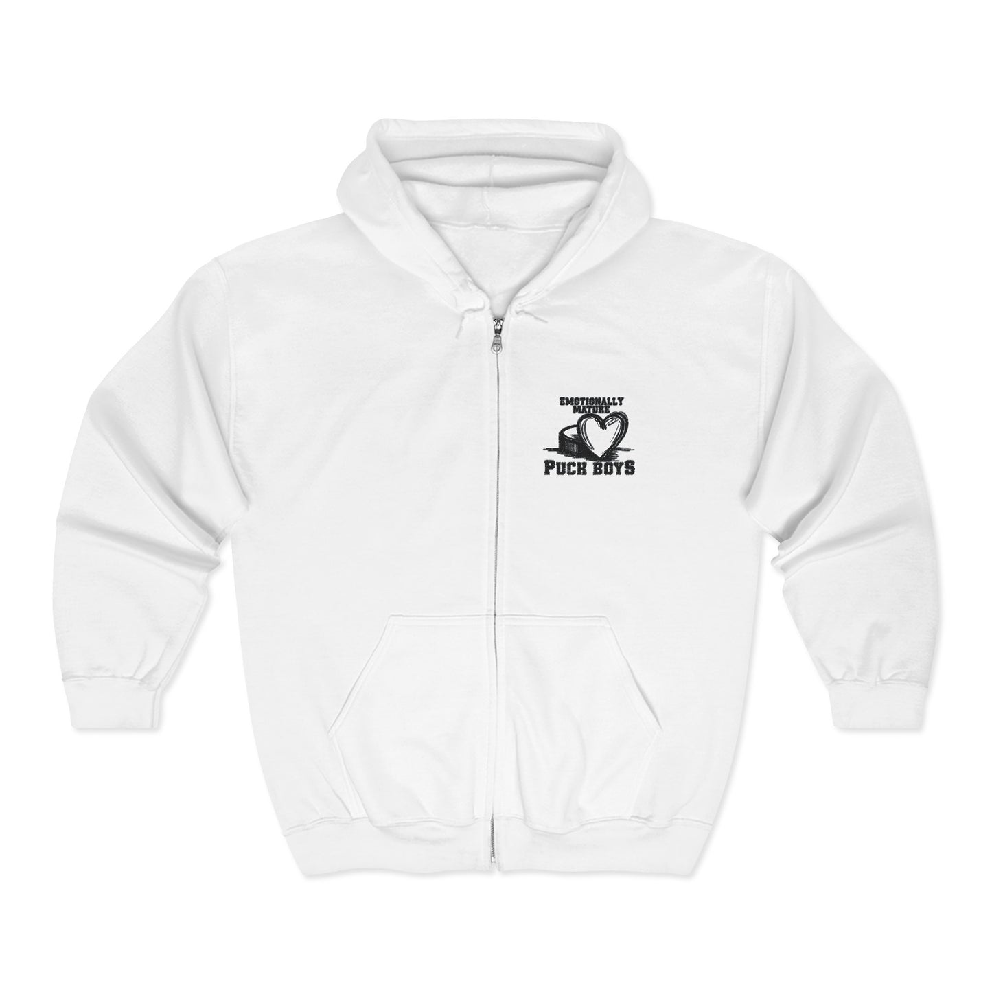 Emotionally Mature Puck Boys Unisex Heavy Blend™ Full Zip Hooded Sweatshirt