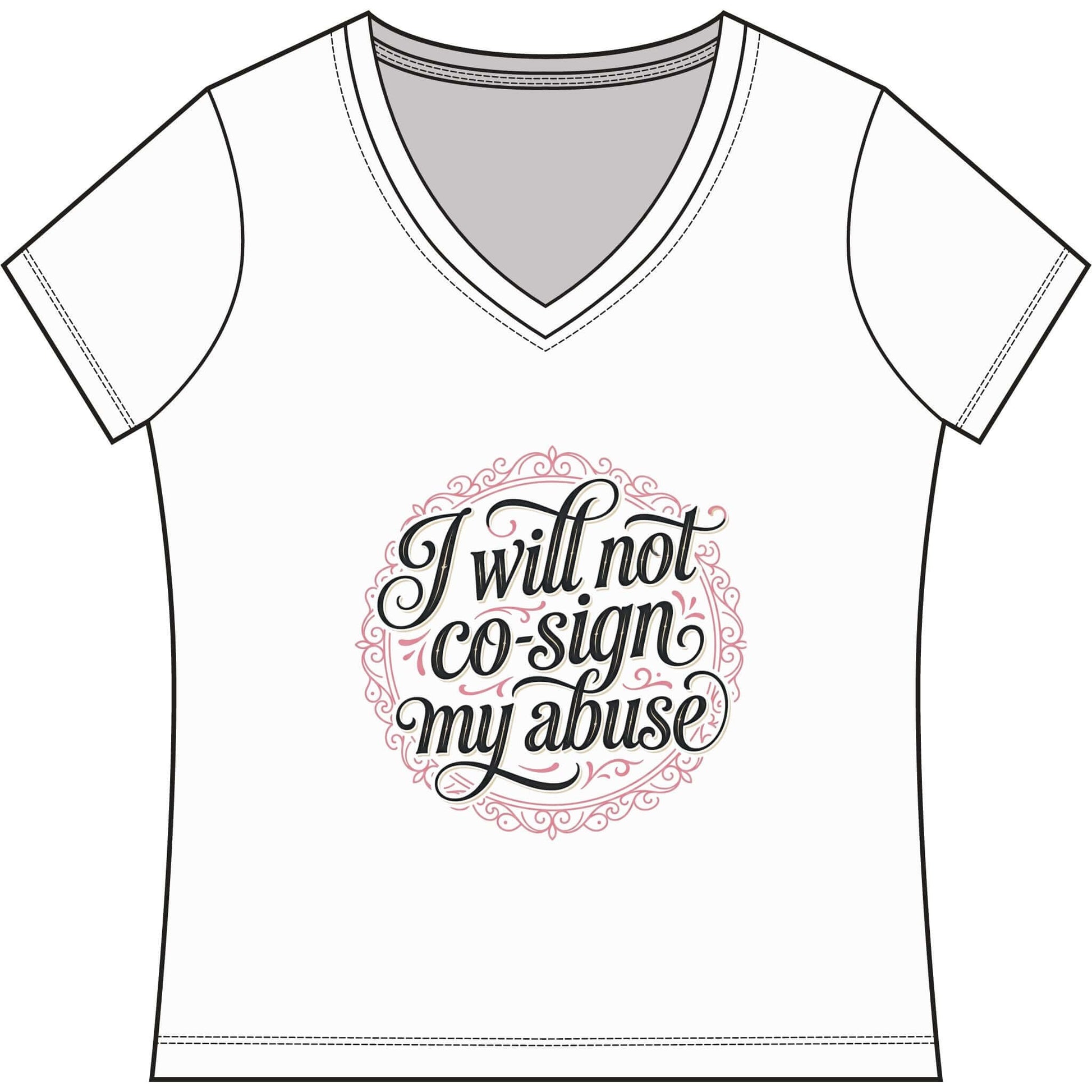 I Will Not Co-Sign Apex Women's Game VNeck Tee