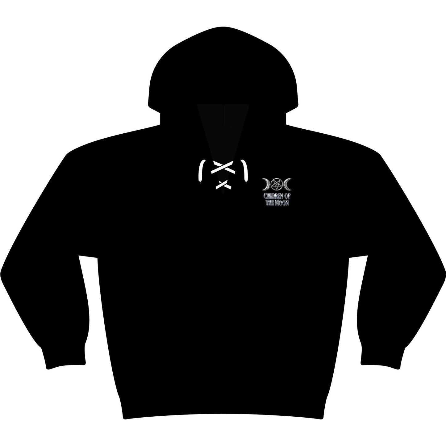 Darkness Falls COM Lace Up Pullover Hooded Sweatshirt