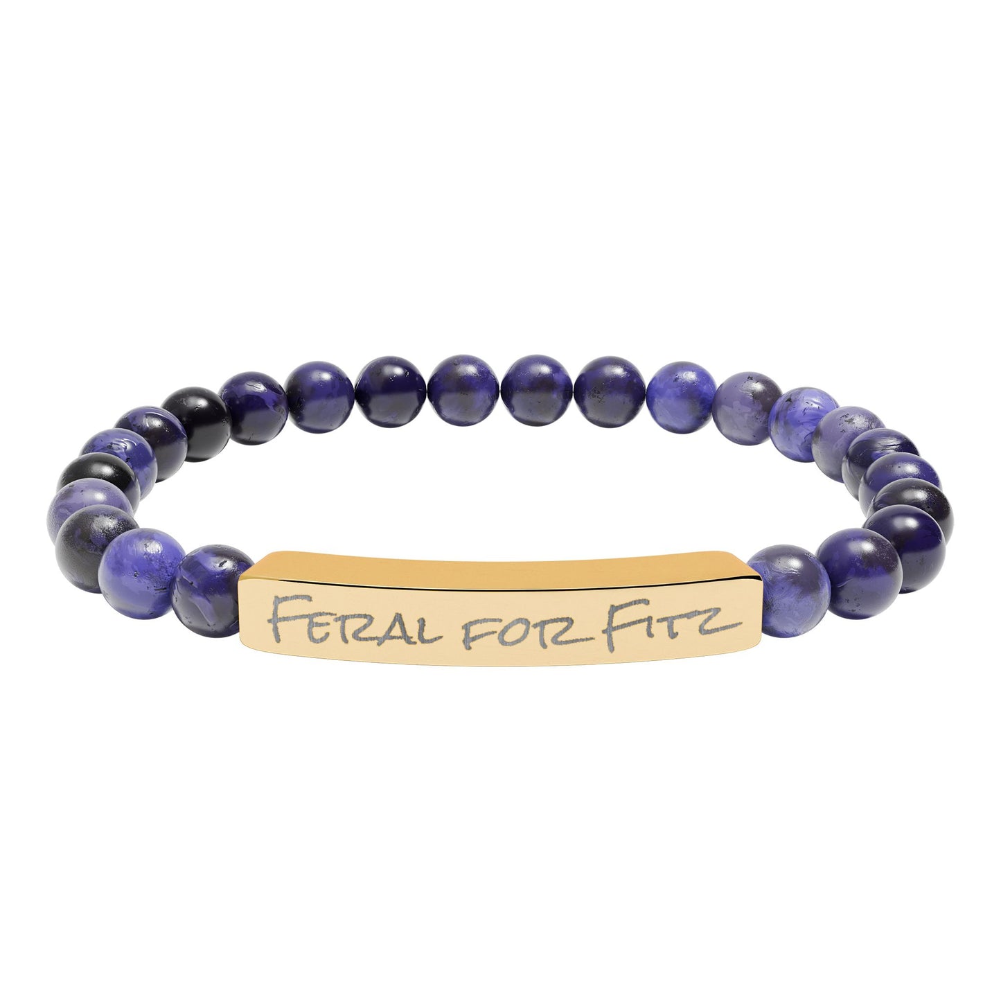 Feral for Fitz AAC Natural Stone Stretch Bracelet Engraving
