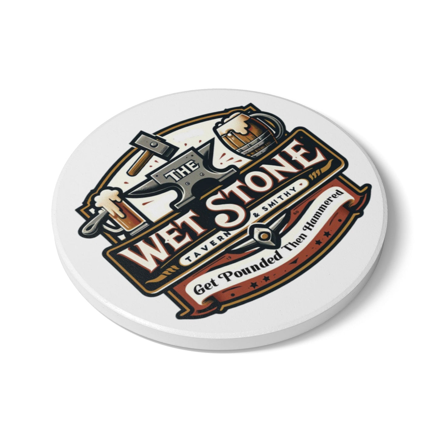 Wet Stone COM Ceramic Coaster