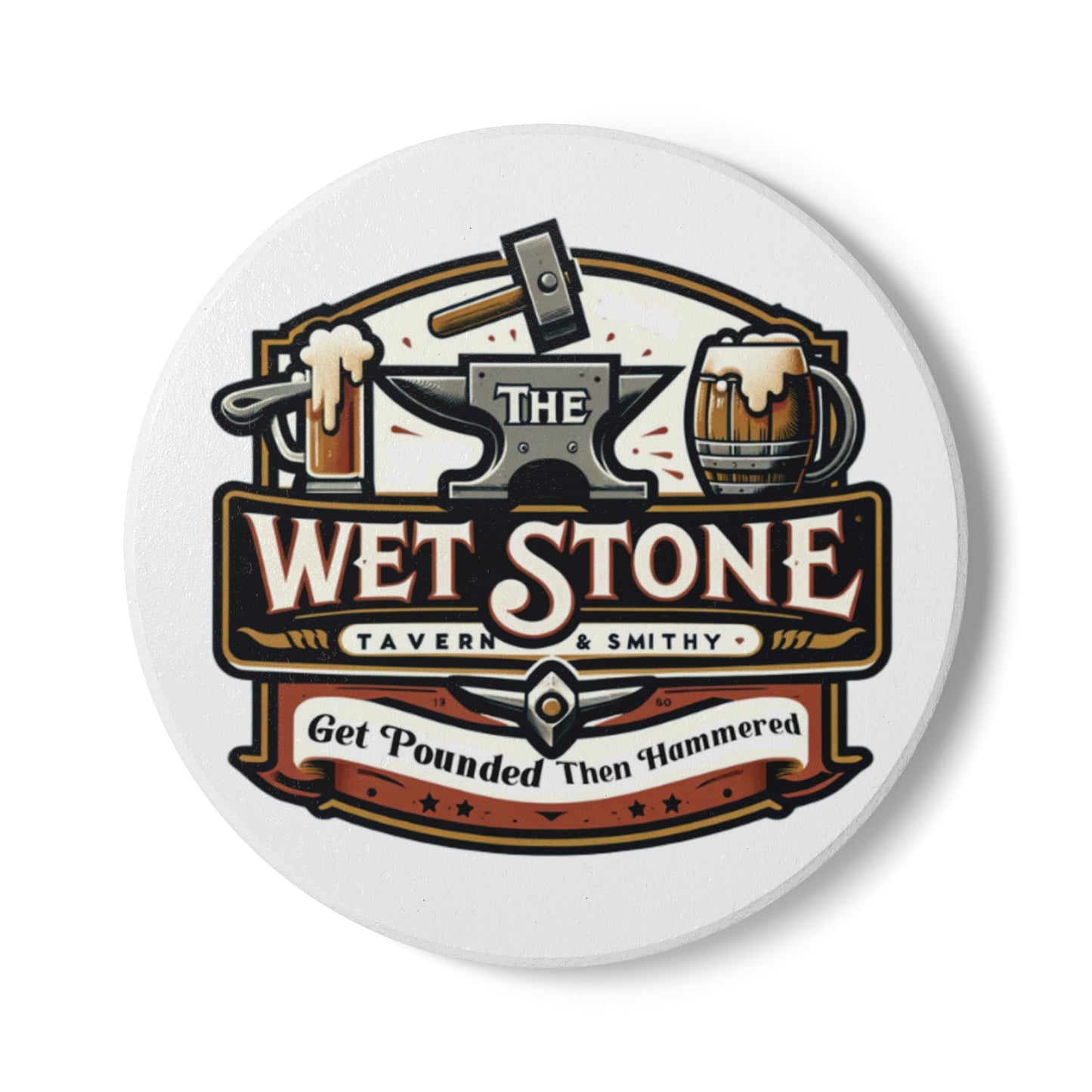 Wet Stone COM Ceramic Coaster