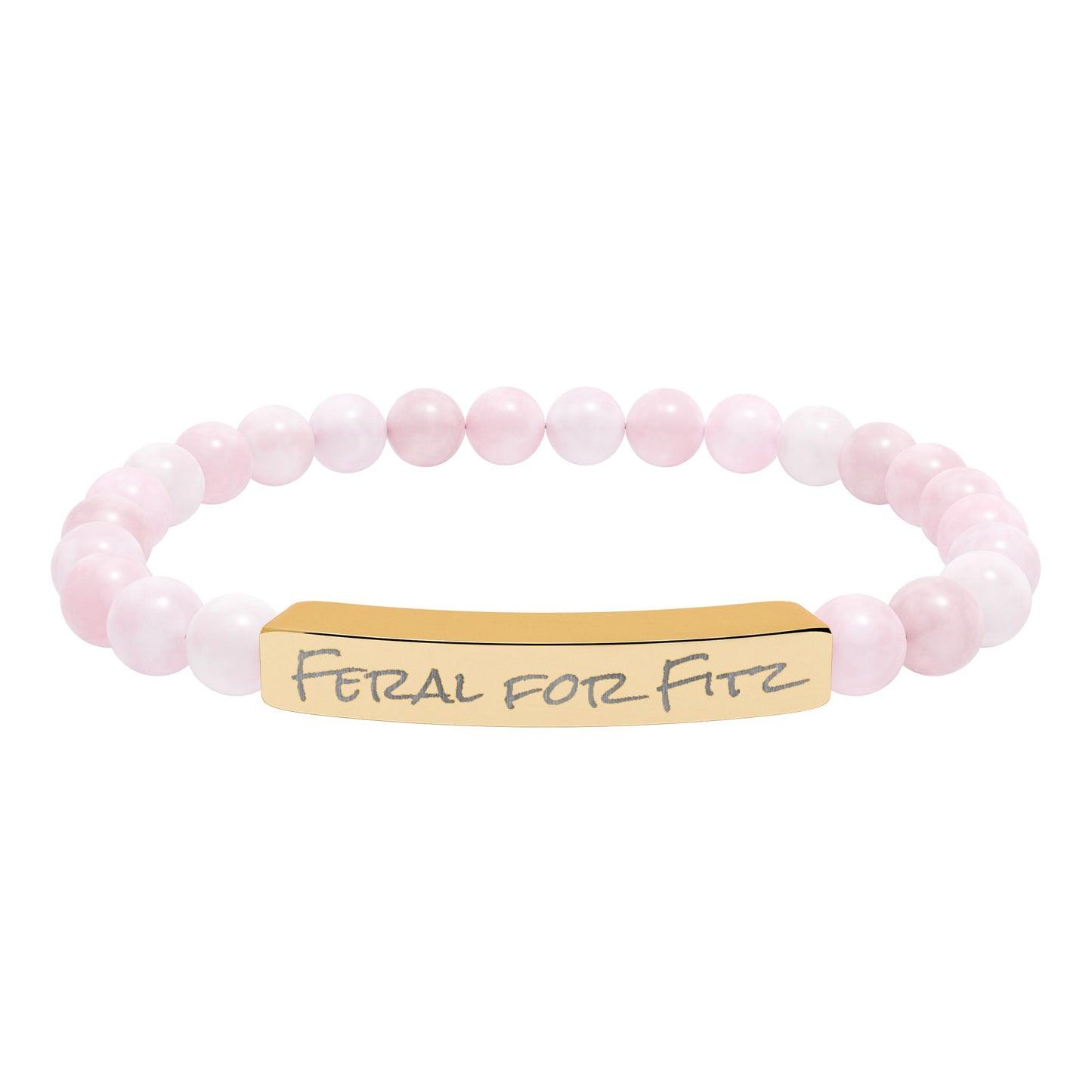Feral for Fitz AAC Natural Stone Stretch Bracelet Engraving