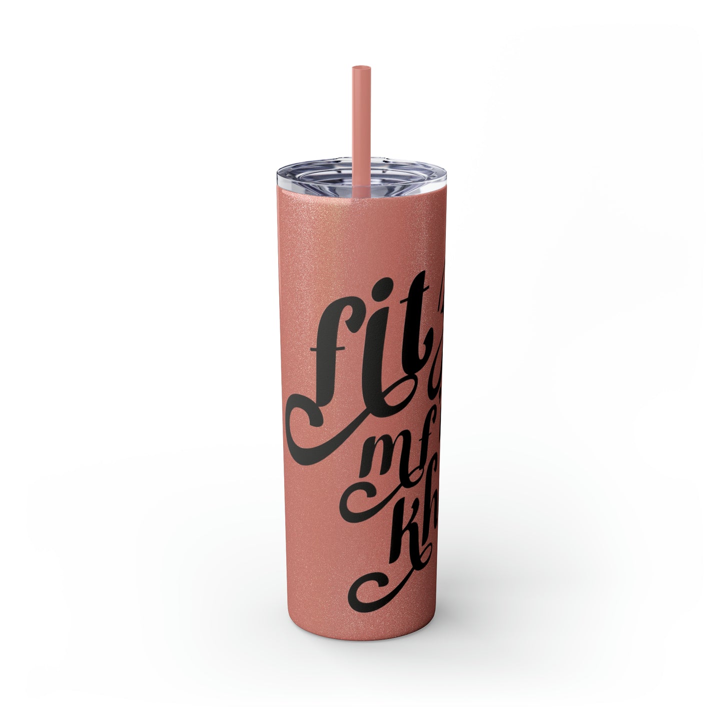 Fitz MF'N Khan Skinny Tumbler with Straw, 20oz