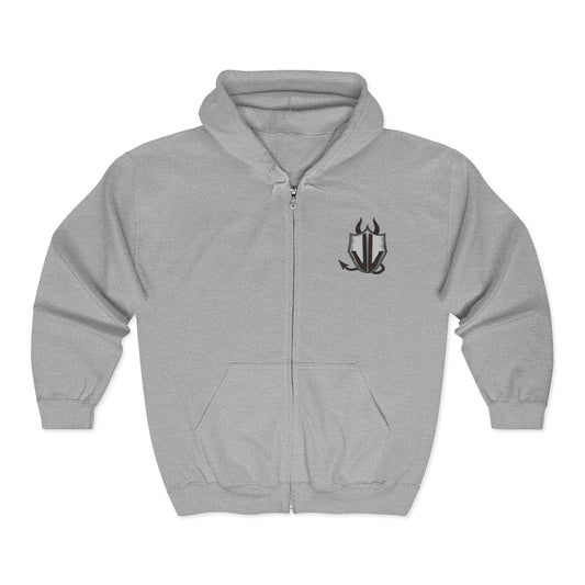 Cassandra Featherstone x Phantom Dame 'Xerxes' Unisex Heavy Blend™ Full Zip Hooded Sweatshirt