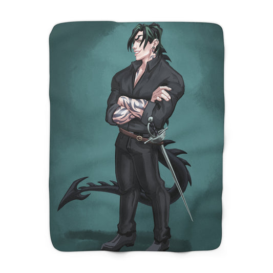 Cassandra Featherstone x Phantom Dame 'Jasper' (Discordia University)Sherpa Fleece Blanket