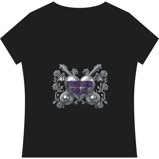 Darkness Falls (COM) Band Tee, Women's Relaxed Fit Recycled V-Neck