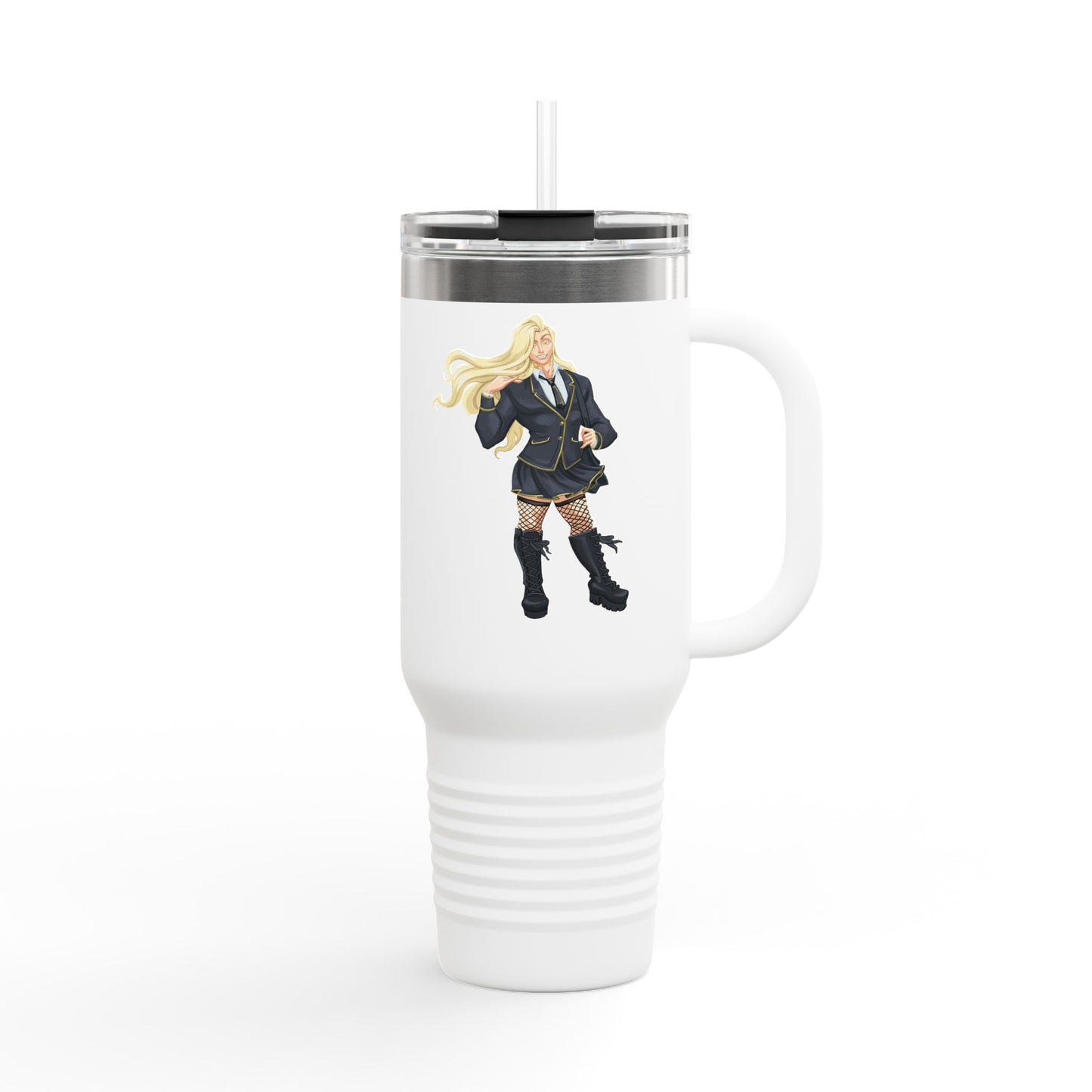 Cassandra Featherstone x Phantom Dame 'Xerxes' (Discordia University) Insulated Travel Mug, 40oz