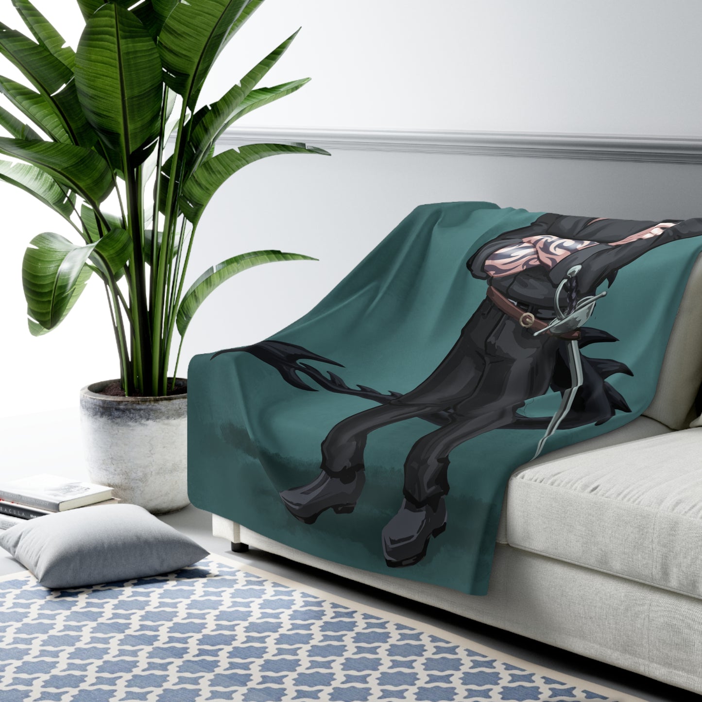 Cassandra Featherstone x Phantom Dame 'Jasper' (Discordia University)Sherpa Fleece Blanket