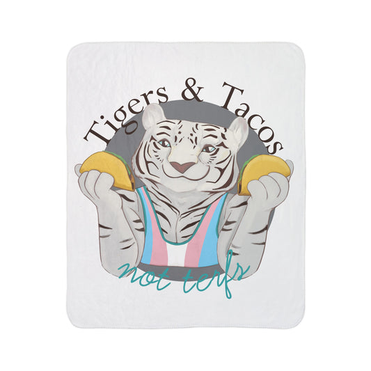 Cassandra Featherstone x Casey Wilkinson Fitz Tacos Fleece Sherpa Blanket