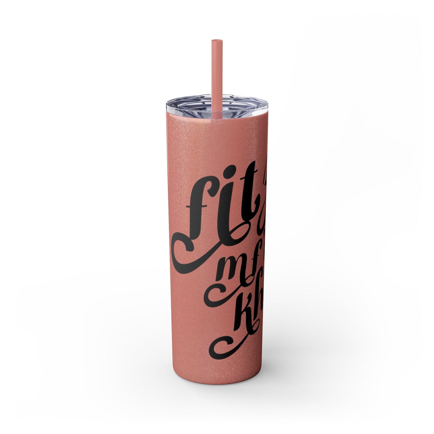 Fitz MF'N Khan Skinny Tumbler with Straw, 20oz