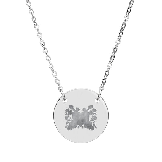 Darkness Falls Logo Circle Necklace Engraved 