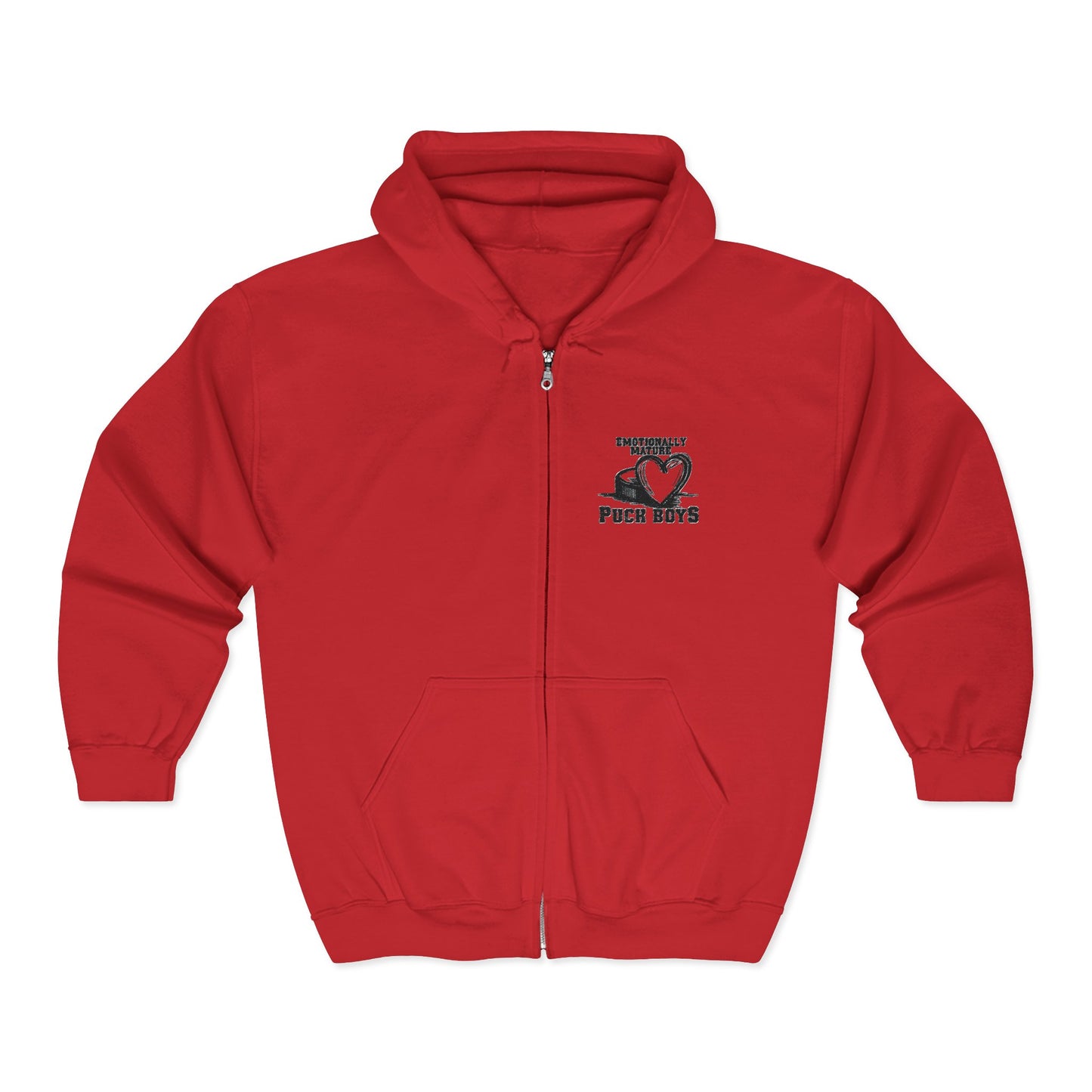 Emotionally Mature Puck Boys Unisex Heavy Blend™ Full Zip Hooded Sweatshirt