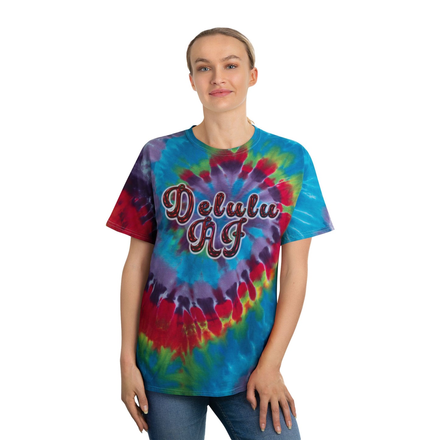 Fitz's Delulu AF Tie-Dye Tee, Spiral