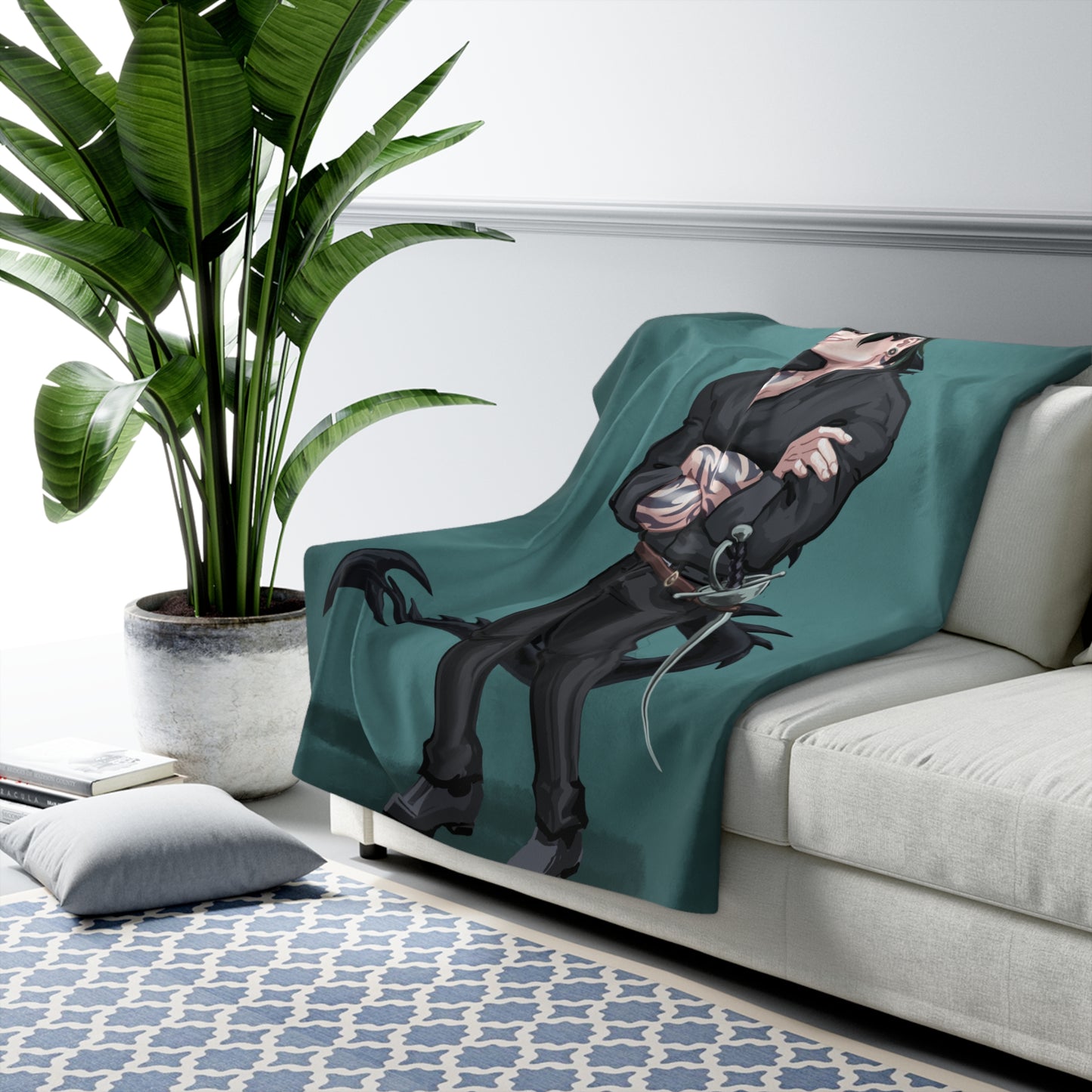 Cassandra Featherstone x Phantom Dame 'Jasper' (Discordia University)Sherpa Fleece Blanket