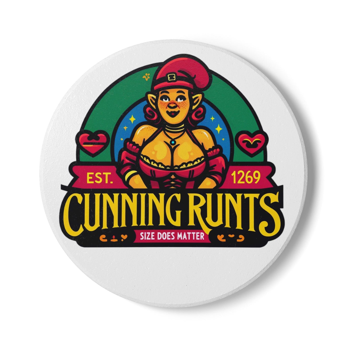 Cunning Runts COM Ceramic Coaster