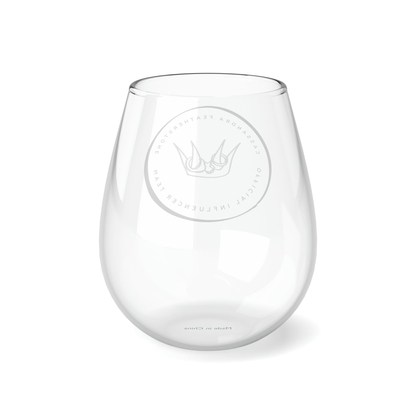 Influencer Team Stemless Wine Glass, 11.75oz