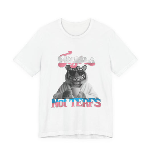 FItz Khan 'Tigers Not TERFs' Unisex Jersey Short Sleeve Tee