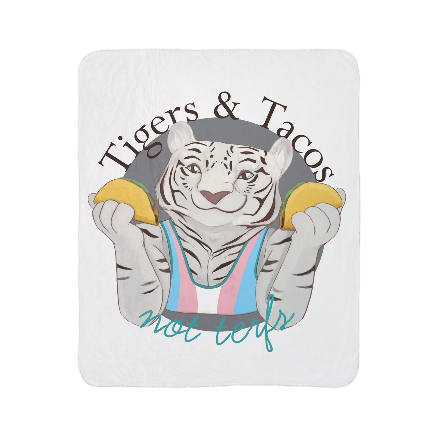 Cassandra Featherstone x Casey Wilkinson Fitz Tacos Fleece Sherpa Blanket