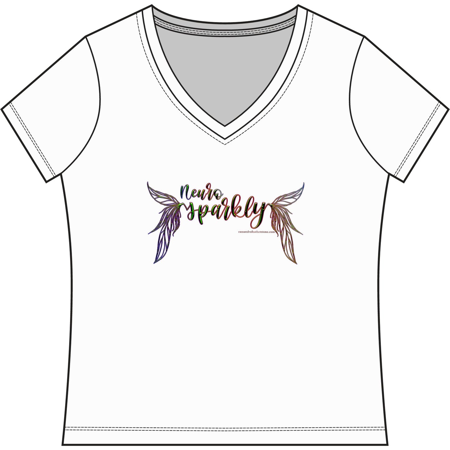 Neurosparkly Woman Game V-Neck Tee