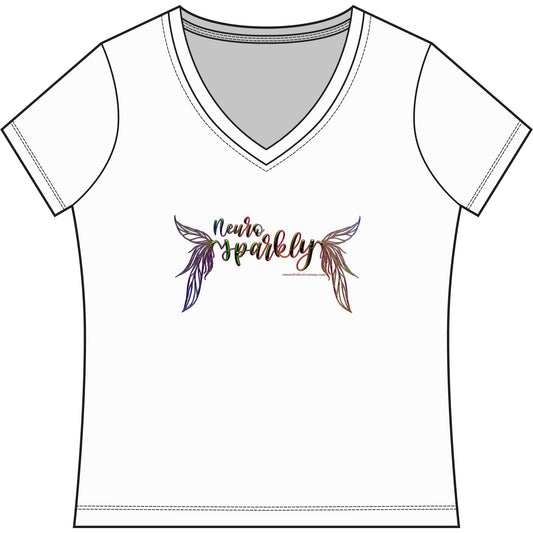 Neurosparkly Woman Game V-Neck Tee