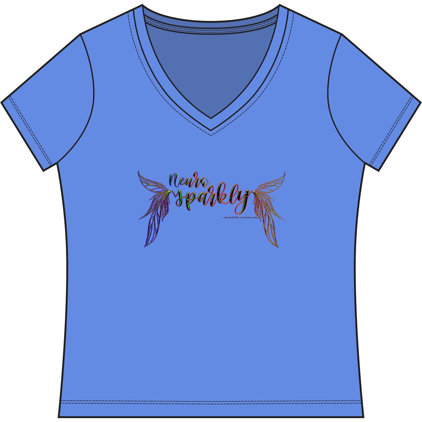 Neurosparkly Woman Game V-Neck Tee