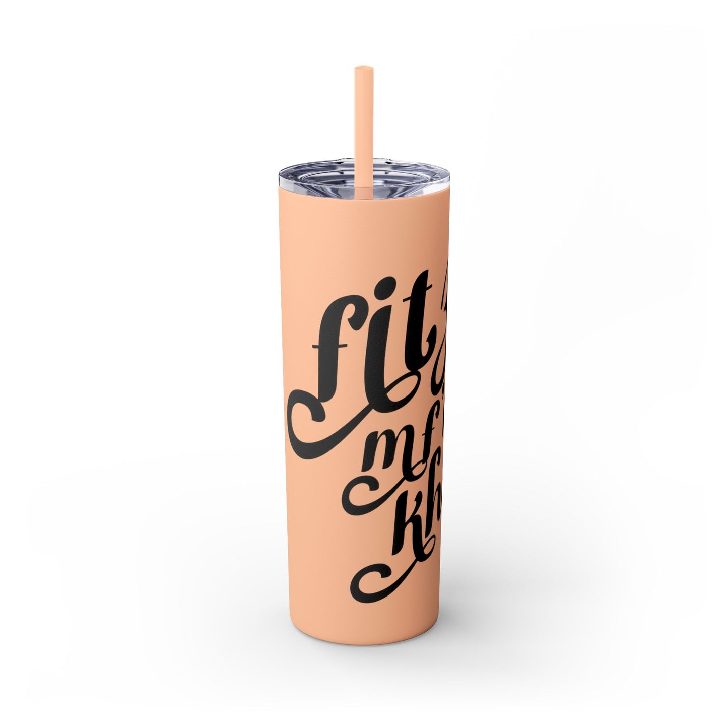 Fitz MF'N Khan Skinny Tumbler with Straw, 20oz