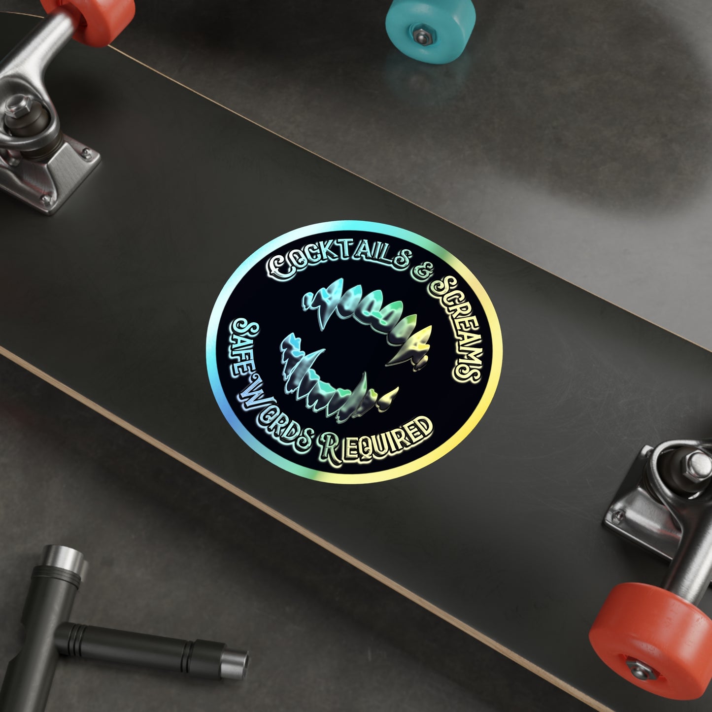 Cocktails & Screams Holographic Die-cut Stickers