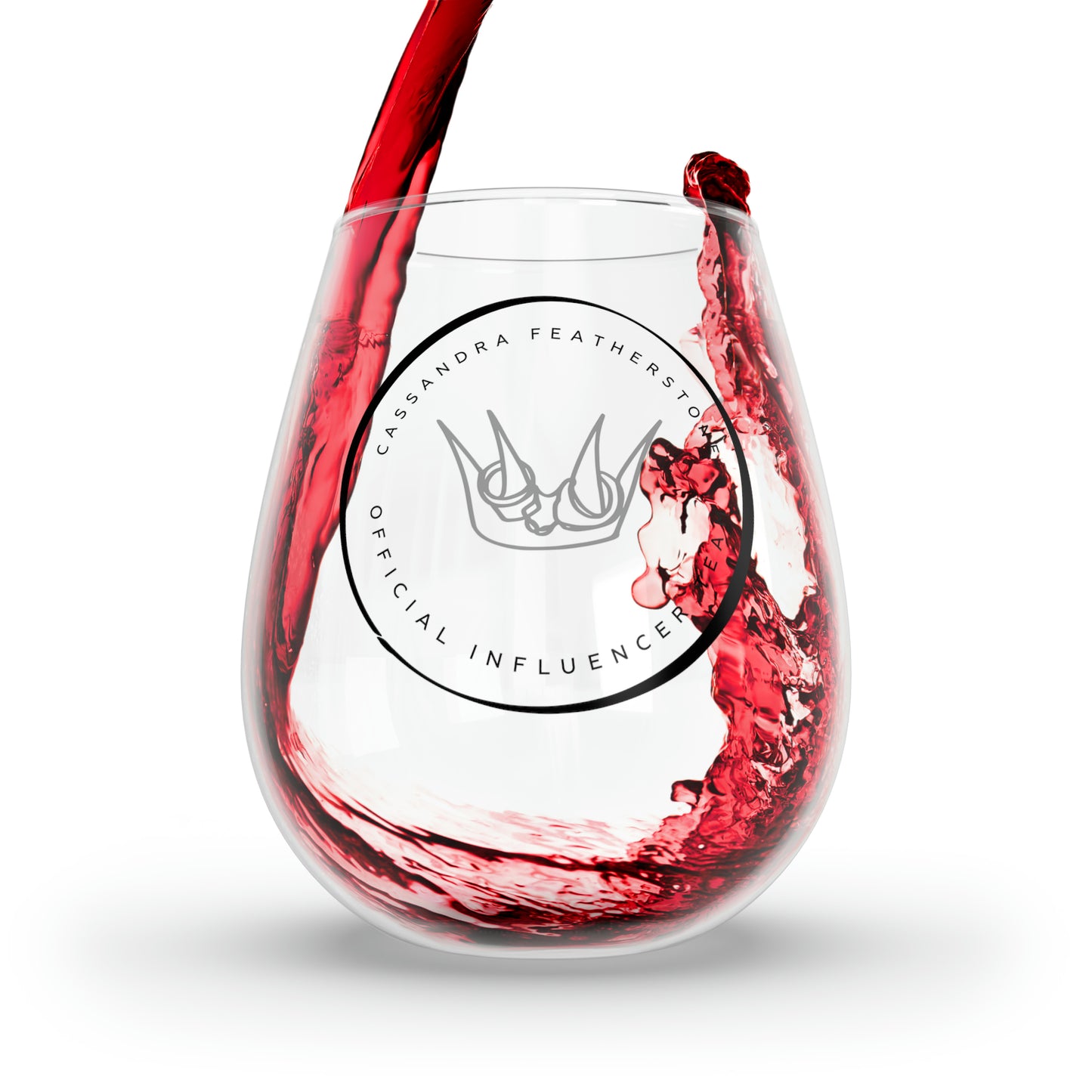 Influencer Team Stemless Wine Glass, 11.75oz