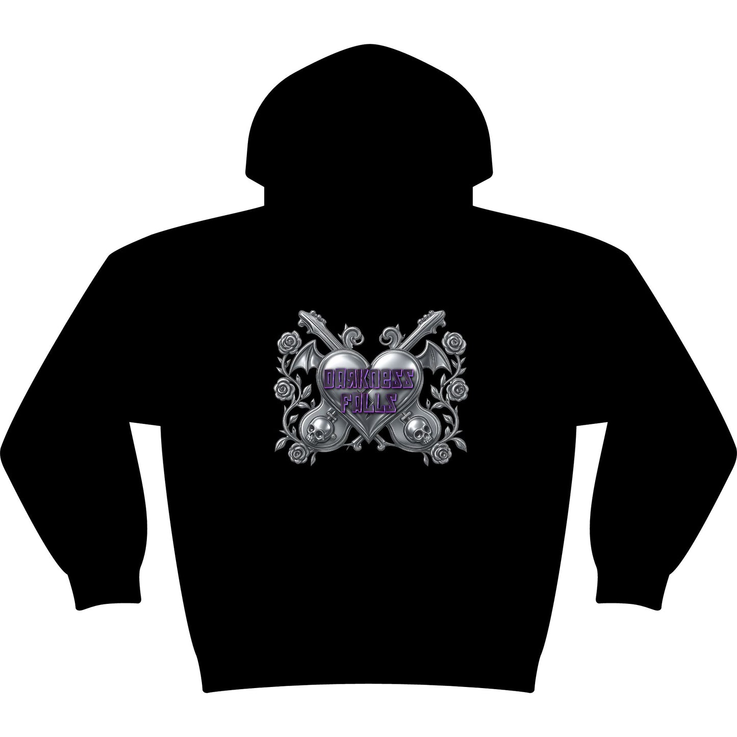 Darkness Falls COM Lace Up Pullover Hooded Sweatshirt
