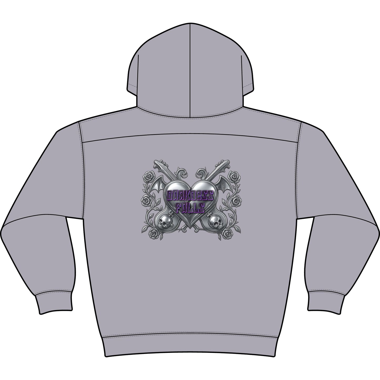Darkness Falls COM Lace Up Pullover Hooded Sweatshirt