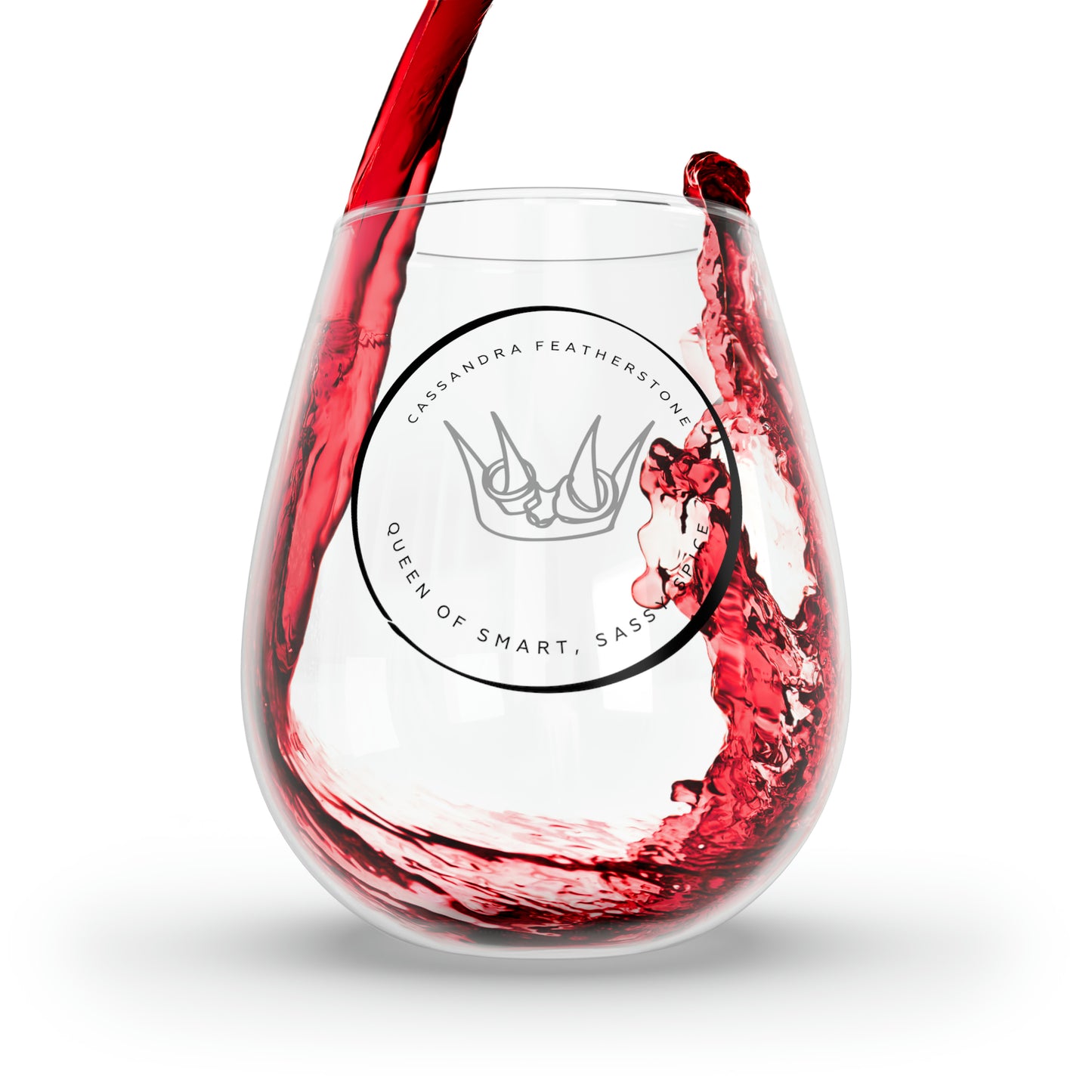 Cassandra Featherstone Stemless Wine Glass, 11.75oz