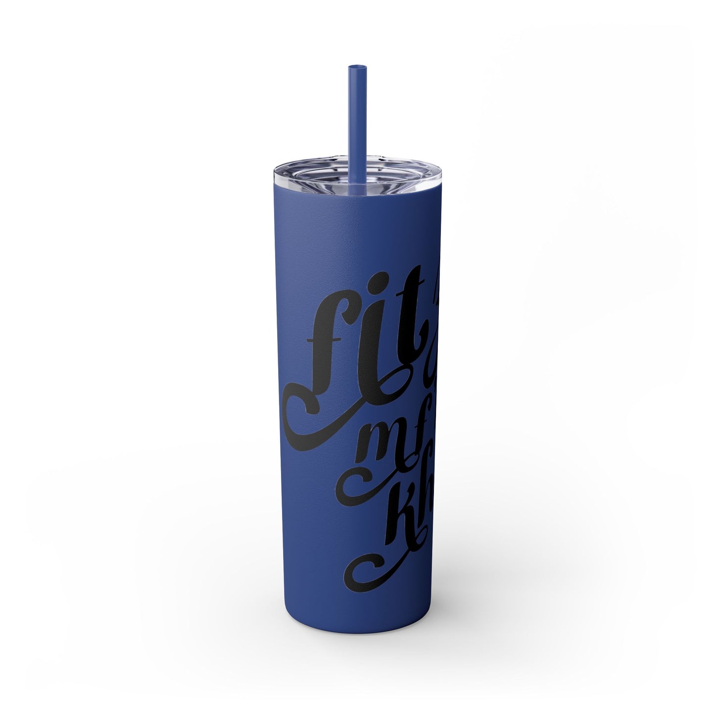 Fitz MF'N Khan Skinny Tumbler with Straw, 20oz