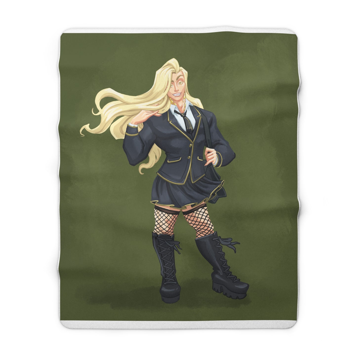 Cassandra Featherstone x Phantom Dame 'Xerxes' (Discordia University) Sherpa Fleece Blanket