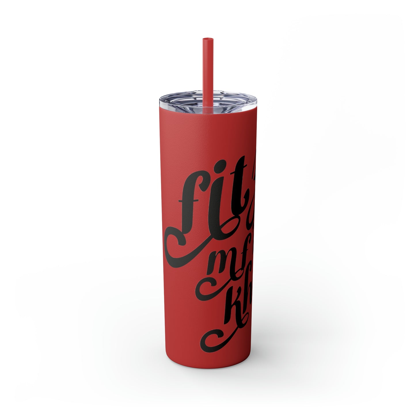 Fitz MF'N Khan Skinny Tumbler with Straw, 20oz